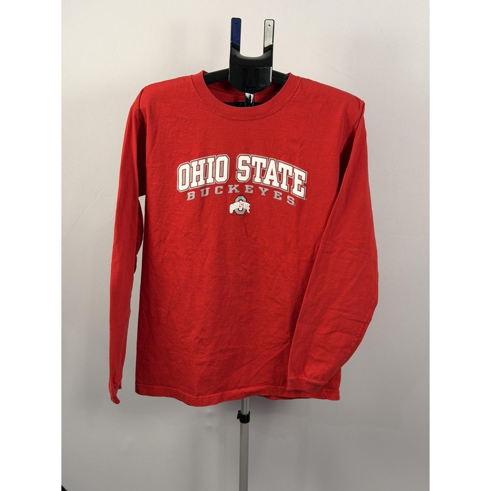 Ohio State Buckeyes Shirt Mens Large Long Sleeve Red NCAA Football‎ Pro Player